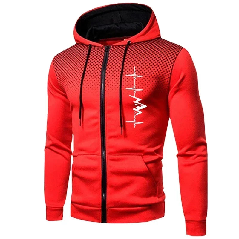 Men's Hooded Sports Set (Zip-up Hoodie and Pants)