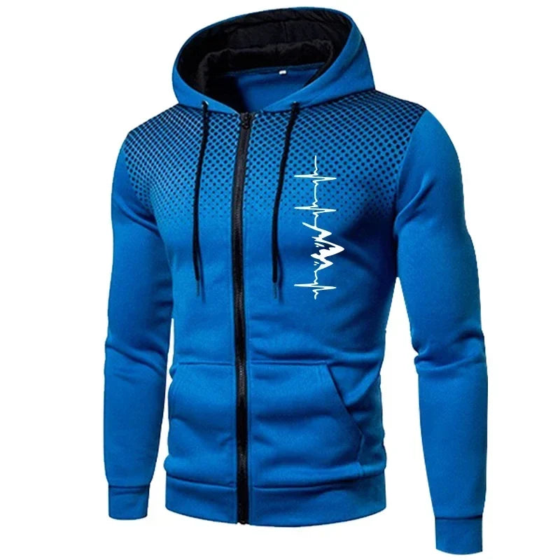 Men's Hooded Sports Set (Zip-up Hoodie and Pants)